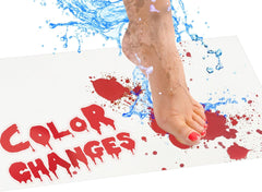 Glam Bloody Bath Mat, the Official and Authentic Mat That Turns Red When Wet, Footprints Disappear like Magic, Great Novelty Prank Gift