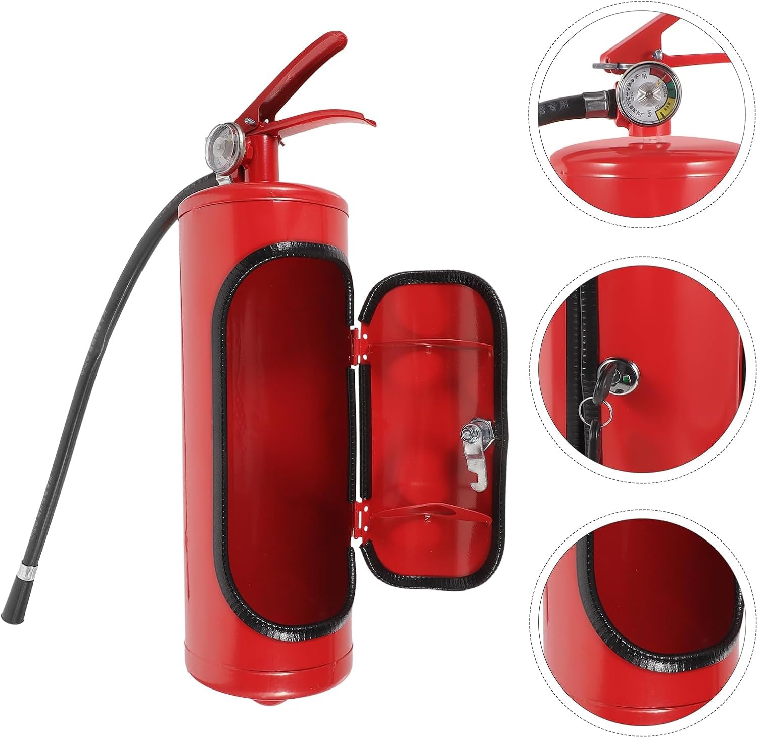 Glam Fire Extinguisher Wine Metal Storage Case Whiskey Container