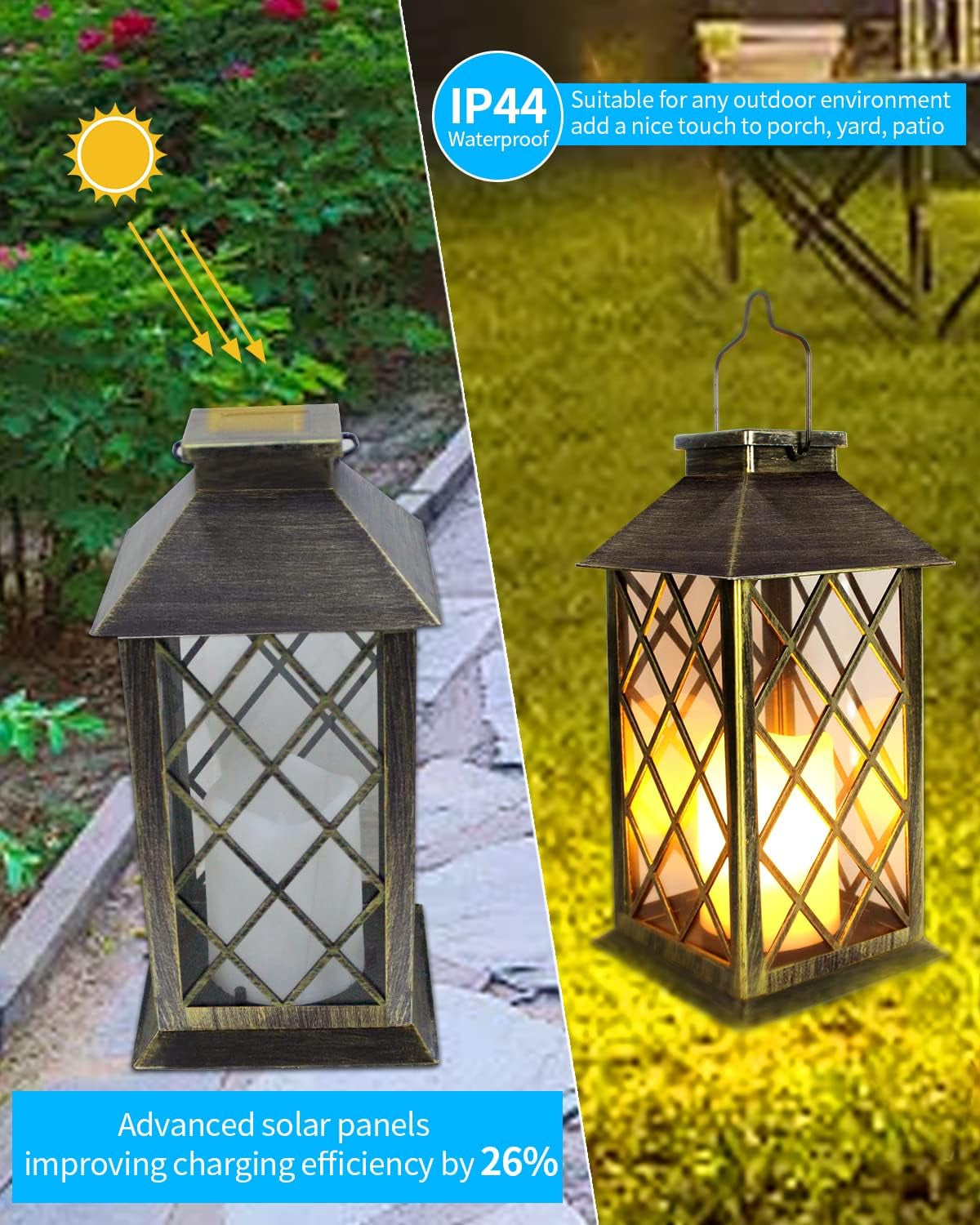 Glam Outdoor Garden Hanging Lanterns
