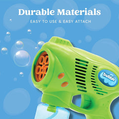 Glam 2 Kids Bubble Gun with 2 Bottles Refill Solution