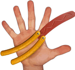 Glam 2 Pcs Hotdog Butterfly Fidget Knife Toy