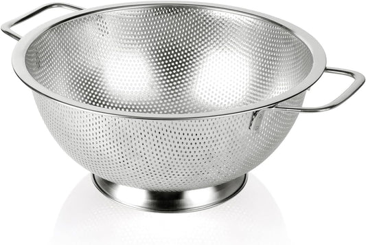 Colander Stainless Steel 3-Quart, Strainer for Kitchen Food, Dishwasher Safe