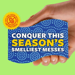 Scrub Dots Non-Scratch Scrub Sponge, Rinses Clean, for Washing Dishes and Cleaning Kitchen, 3 Scrub Sponges