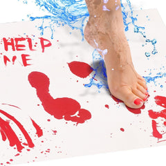 Glam Bloody Bath Mat, the Official and Authentic Mat That Turns Red When Wet, Footprints Disappear like Magic, Great Novelty Prank Gift