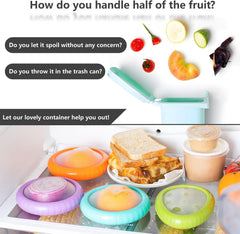 Onion Storage and Avocado Saver Set - Ideal for Red Onion, Guacamole, Tomato - Doubles as Garlic Keeper - 4-Piece Kit