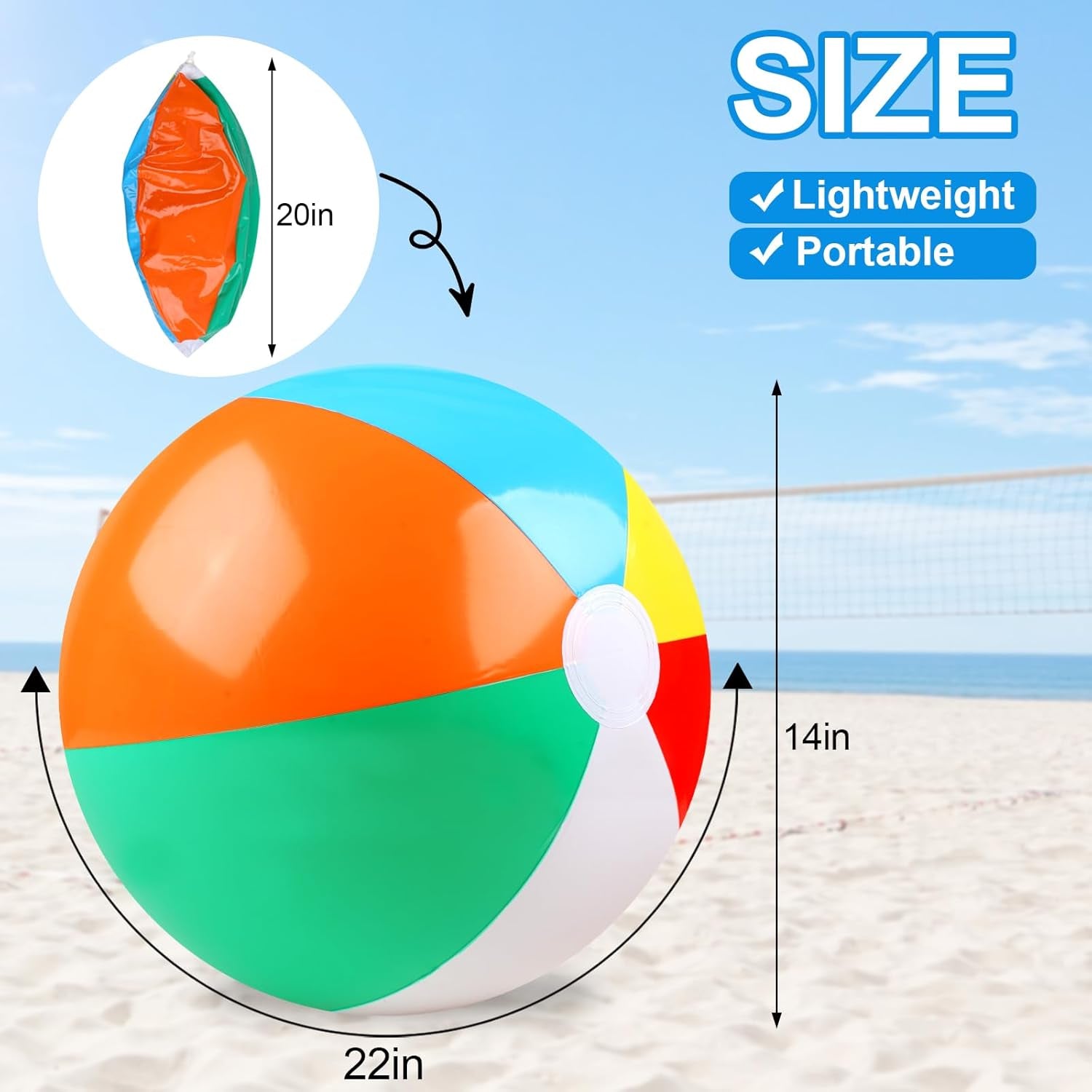 Glam 2pack 20 Inch Beach Balls for Kids
