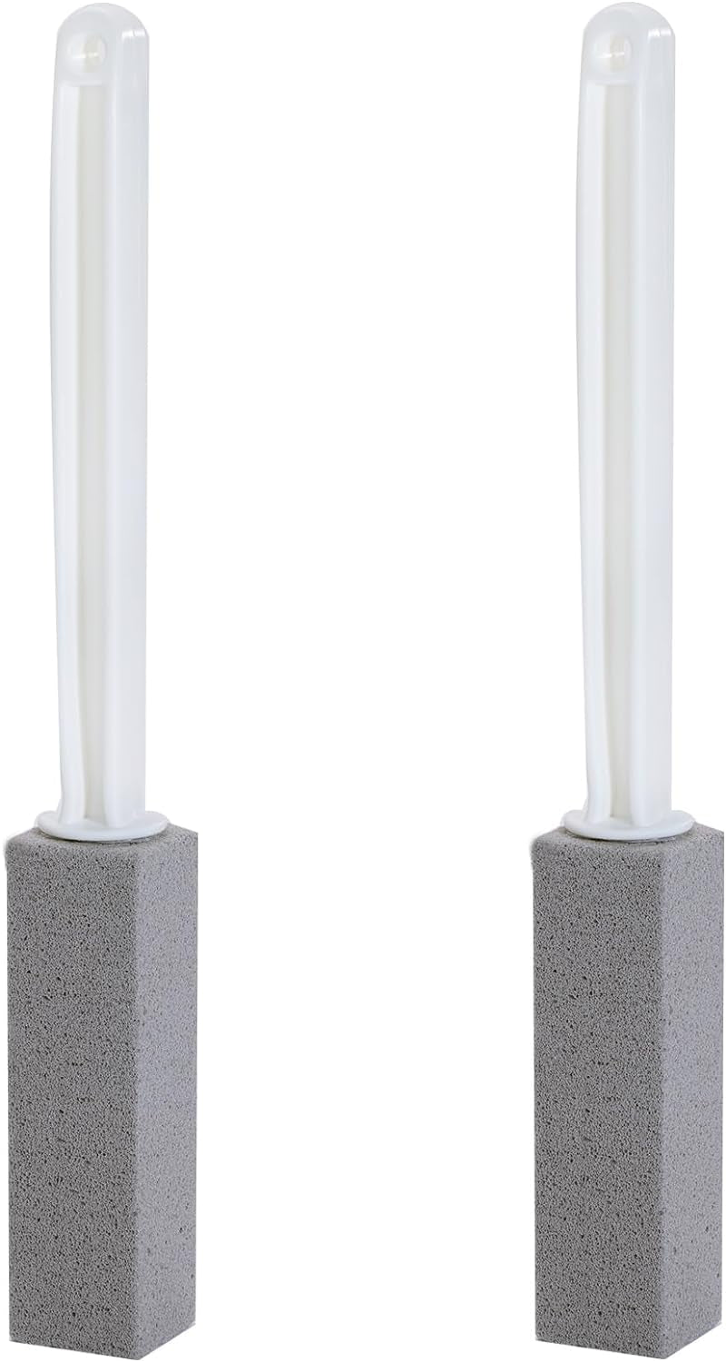 2 Packs Pumice Cleaning Stone with Extra Long Handle, Pumice Stone for Toilet Bowl Cleaning for Cleaning Toilets, Bathtubs, Grills, Swimming Pools, Sinks