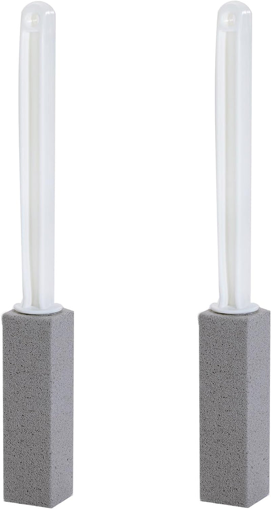 2 Packs Pumice Cleaning Stone with Extra Long Handle, Pumice Stone for Toilet Bowl Cleaning for Cleaning Toilets, Bathtubs, Grills, Swimming Pools, Sinks