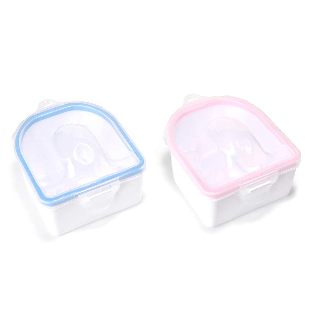 2 PCS Nail Soaking Bowl Nail Soak off Bowl Acrylic Nail Remover Tool Acetone Nail Polish Remover Bowl Nail Soaker Tray Manicure Tool