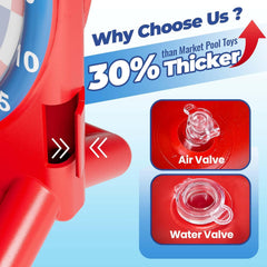 Pool Wave Kids Fun Pool Toys, Inflatable Dart Board Water Games, Swimming Pool Floats, Beach Yard Outdoor Play, Cool Summer Party Gift for 6 7 8 9 10 12 Year Old Boy Girl Teen Adult-Red