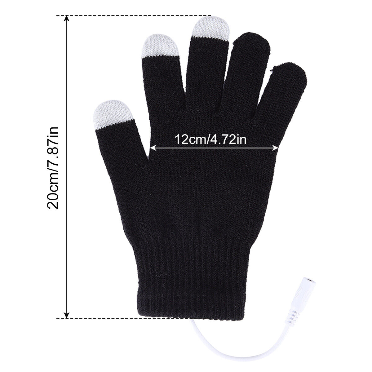 Electric Heating Gloves Winter Warm USB Rechargeable Touchscreen Hand Warmer US