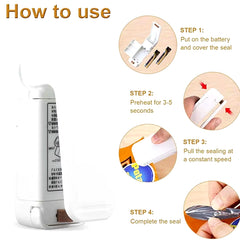 Mini Snack Sealer Small Household Bag Sealer Portable Hand Pressure Heat Sealer Plastic Bag Sealer