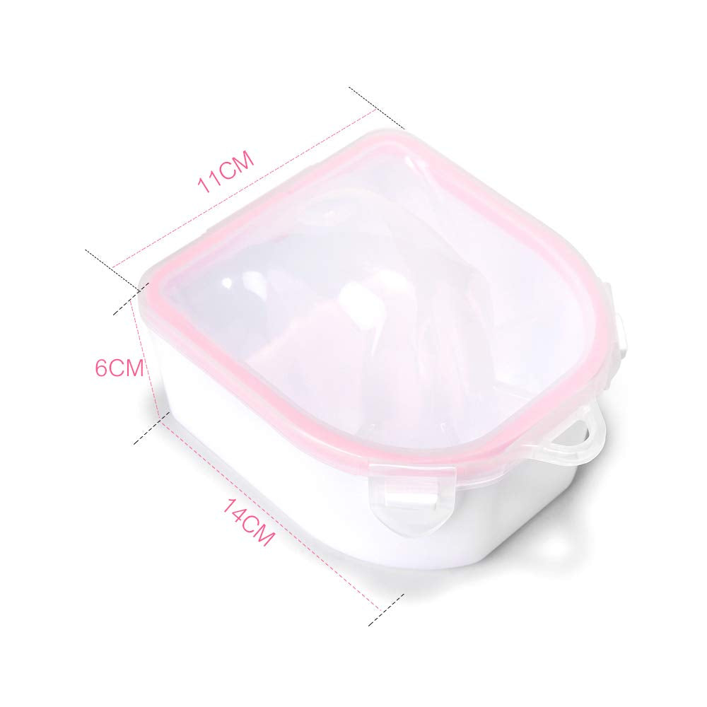 2 PCS Nail Soaking Bowl Nail Soak off Bowl Acrylic Nail Remover Tool Acetone Nail Polish Remover Bowl Nail Soaker Tray Manicure Tool