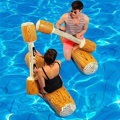 4 Pcs Set Inflatable Floating Row Toys, Adult Children Pool Party Water Sports Games Log Rafts to Float Toys