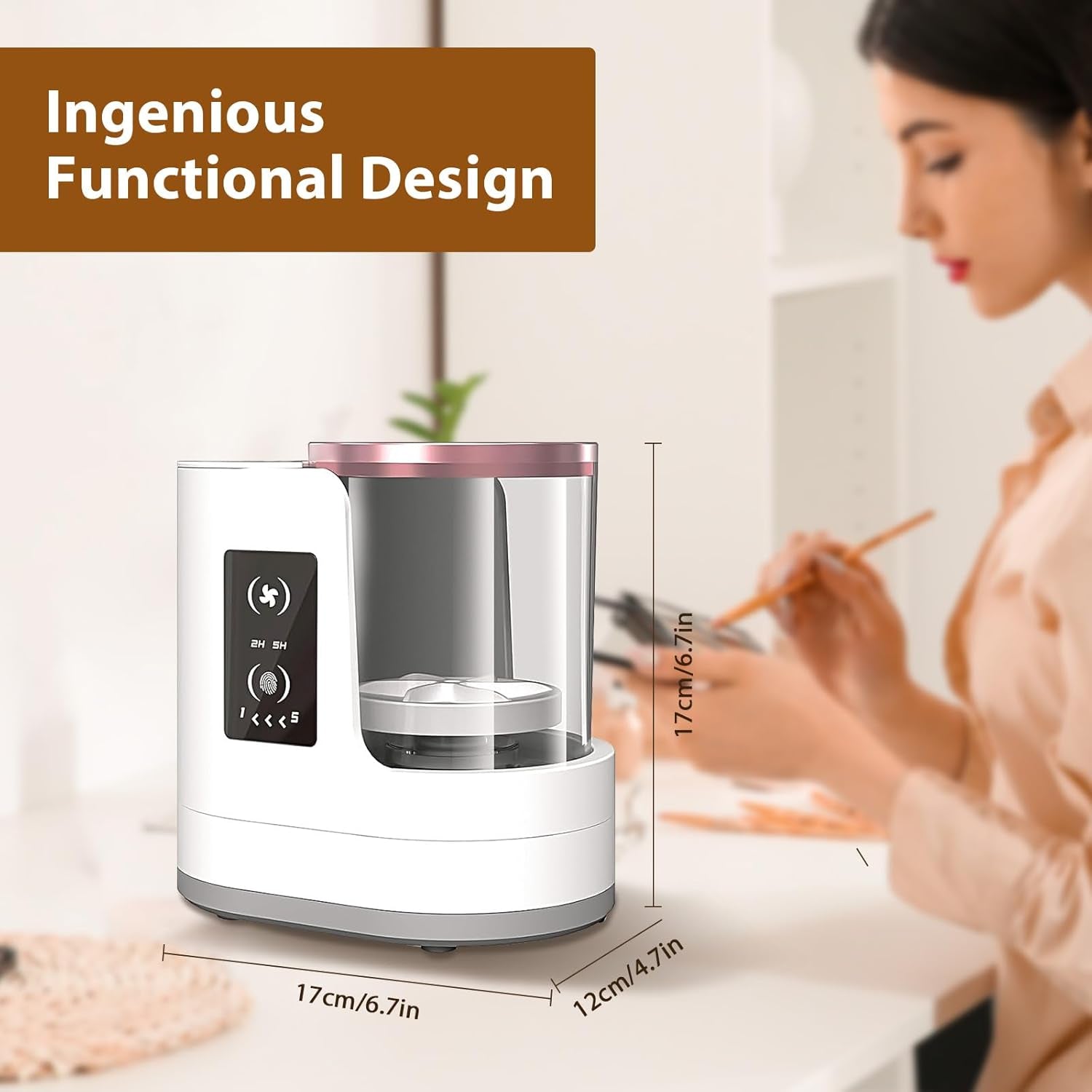 Electric Makeup Brush Cleaner & Dryer – USB Automatic Cleaner for All Brush Types (Foundation, Blush, Eyeshadow, Contour)