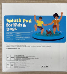 Glam Dog Splash Pad 51" Anti-Slip Dog Pool for Large Dogs