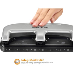 Office EZ Squeeze 3-Hole Punch, 20 Sheet Capacity, Reduced Effort, No Jam Technology , Silver