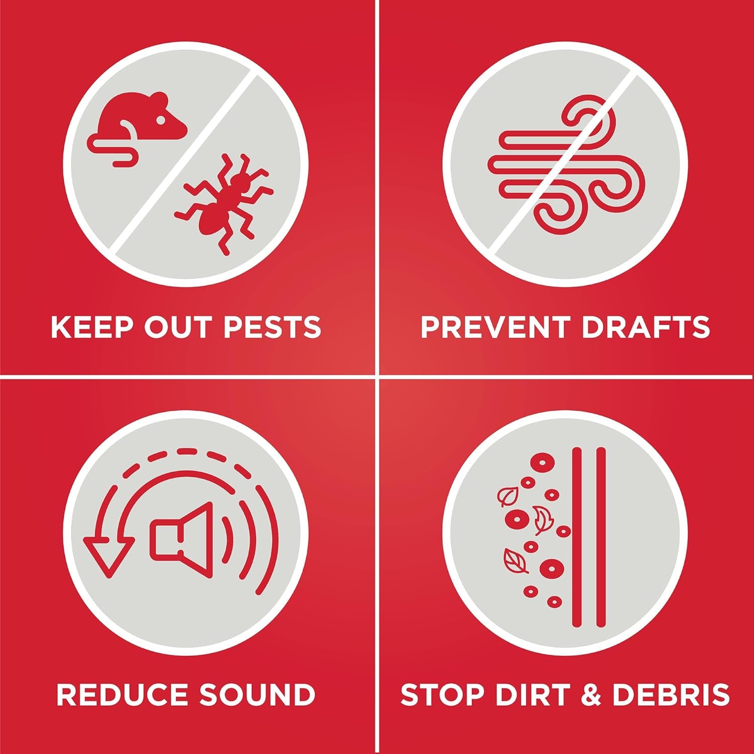 43336 Vinyl Cinch® U-Shape Slide-On under Door Seal, Easy-To-Install, Energy-Saving, Weatherproof Seal for Doors, Effective Draft Blocker, Ideal for Home (36 Inch, White)