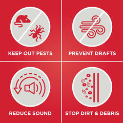 43336 Vinyl Cinch® U-Shape Slide-On under Door Seal, Easy-To-Install, Energy-Saving, Weatherproof Seal for Doors, Effective Draft Blocker, Ideal for Home (36 Inch, White)