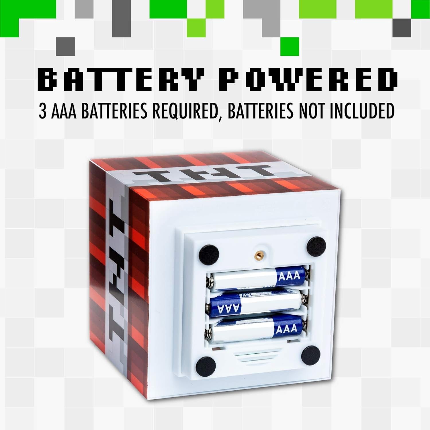 Glam Minecraft TNT Light with Game Sounds - Handheld Night Light & Fun Toy for Kids