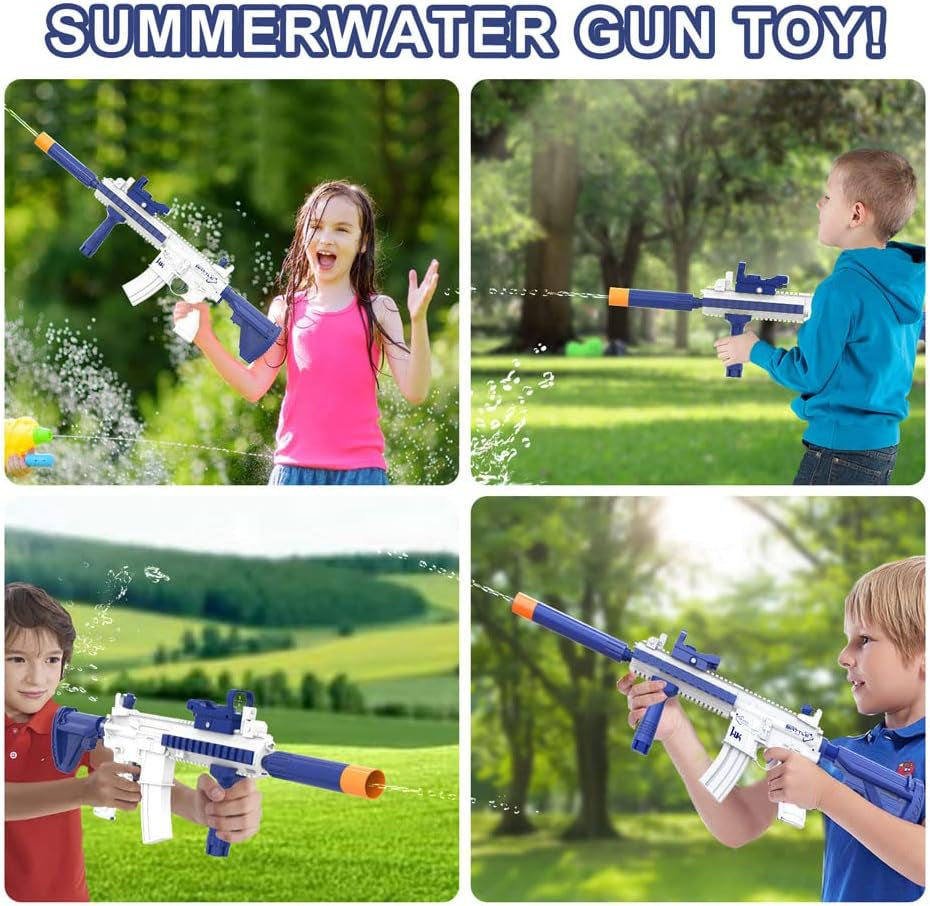 Electric Water Gun, Water Guns for Adults Kids, up to 25 FT Long Range, Water Gun That Can Hold Water Bottles, Toys for Pool, Beach, Outdoor Activities