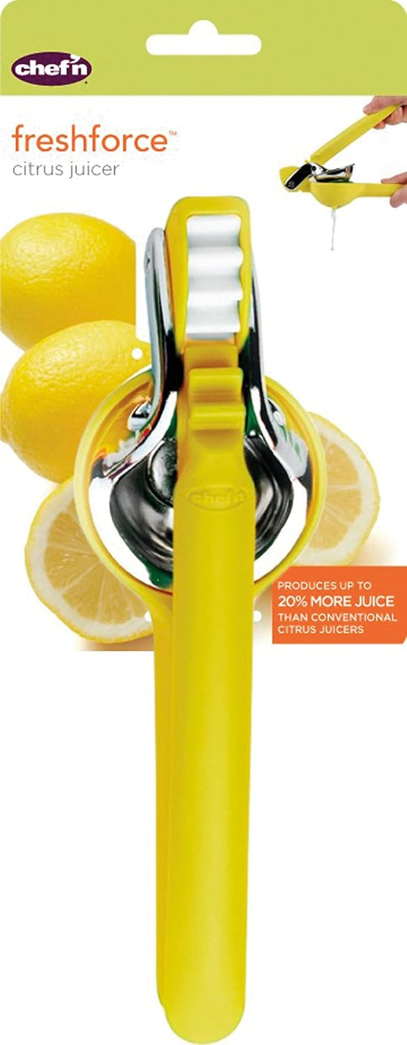 Freshforce Citrus Juicer, 10.25 Long, Yellow