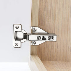 1 Pair(2 Pack) Kitchen Cabinet Hinges for Face Frame Cabinet, Concealed Cabinet Hinges Brushed Satin Nickel with Mounting Screws