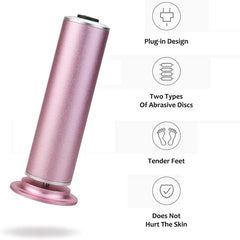 Electronic Foot File Grinder with 60Pcs Replacement Sandpaper Disk, Powerful Electric Callus Remover Professional Pedicure Tool for Men Women Dead Cracked Hard Skin Calluses