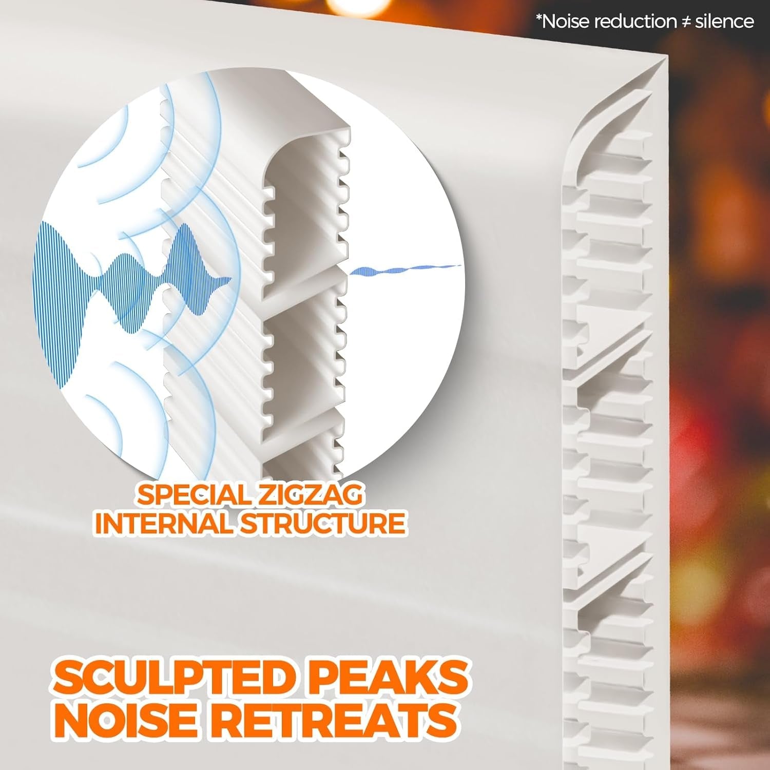 Door Draft Stopper under Door Draft Blocker Insulator Door Sweep Weather Stripping Noise Stopper Strong Adhesive, White