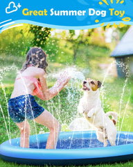 Glam Dog Splash Pad 51" Anti-Slip Dog Pool for Large Dogs