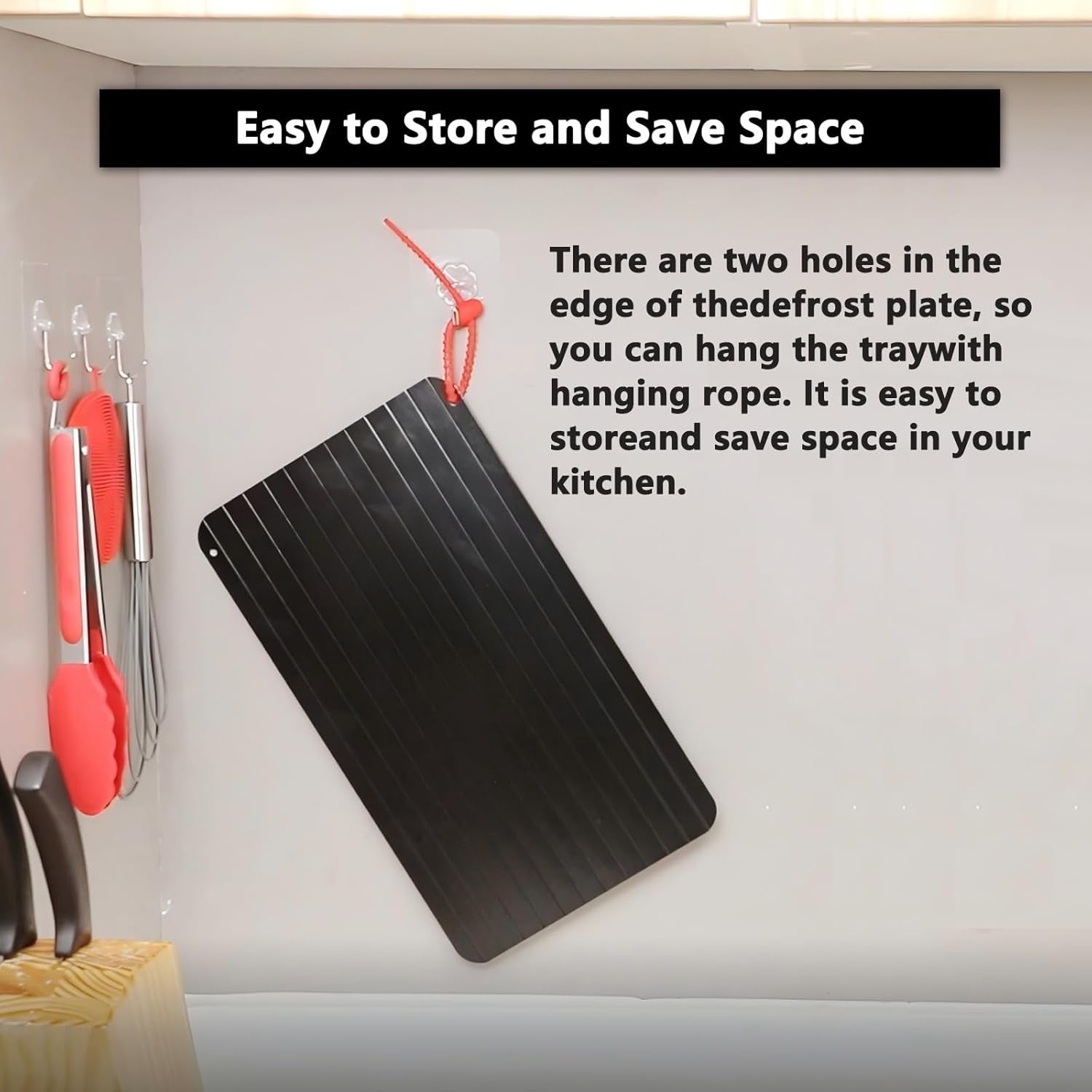 Defrosting Tray for Frozen Meat Rapid and Safer Way of Thawing Food Large Size Defroster Plate Thaw by Natural Heating a Pack with 14×8In