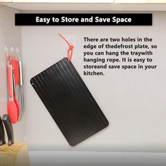 Defrosting Tray for Frozen Meat Rapid and Safer Way of Thawing Food Large Size Defroster Plate Thaw by Natural Heating a Pack with 14×8In