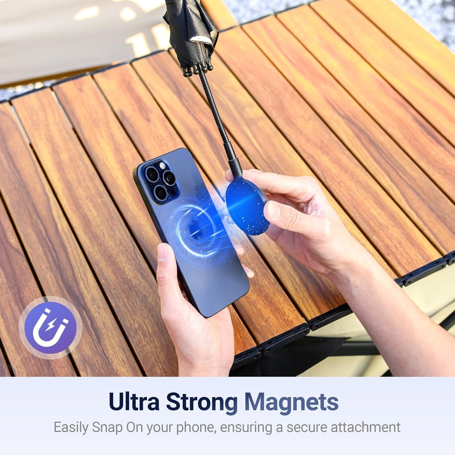 Phone Umbrella for Sun, Magnetic Cellphone Sunshade Shield Umbrella, Universal Phone Umbrella Sun Blocker Cover Visor for Beach Pool Outdoor Tiktok Youtube Video Photo Watching Shooting Anti-Glare