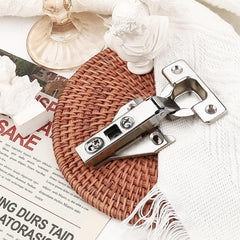 1 Pair(2 Pack) Kitchen Cabinet Hinges for Face Frame Cabinet, Concealed Cabinet Hinges Brushed Satin Nickel with Mounting Screws