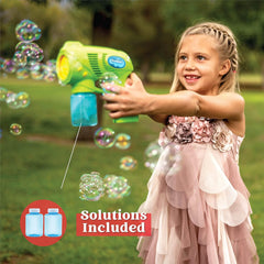 Glam 2 Kids Bubble Gun with 2 Bottles Refill Solution