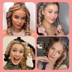 Heatless Curls Overnight, Hair Curlers to Sleep In, Heatless Curling Rod Headband, No Heat Silk Curls Ribbon Hair Rollers, Sleeping Soft Headband Lazy Hair Curlers Hair Styling Tools(Size:Grey)
