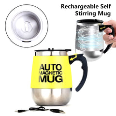 Automatic Stirring Cup Magnetic Cup 304 Stainless Steel Intelligent Coffee Milk Stirrer Court Office Stirring Cup Insulation Cup