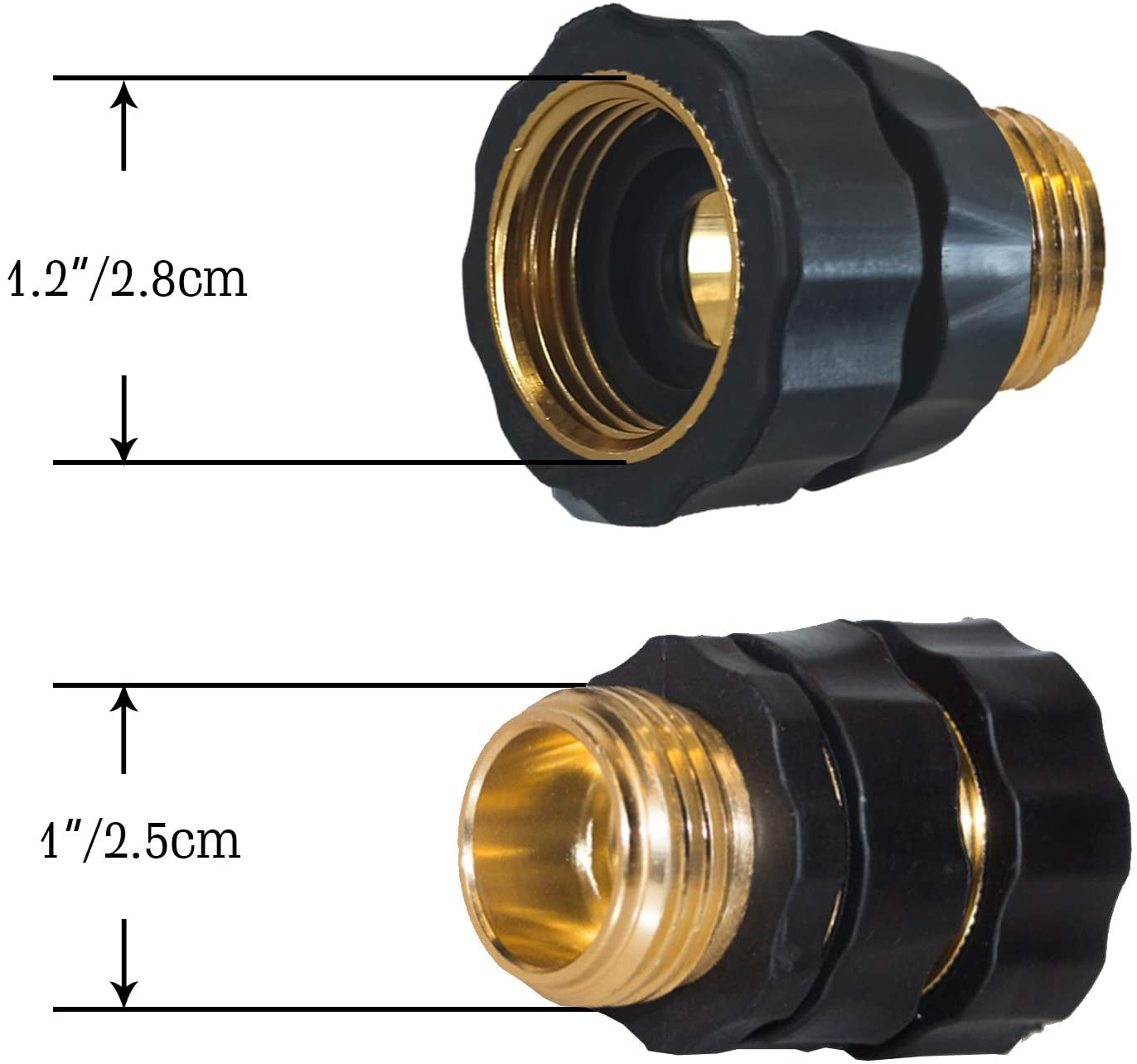 Garden Hose Quick Connector, 3/4 Inch Male and Female Garden Hose Fitting Quick Connector, 6 Set