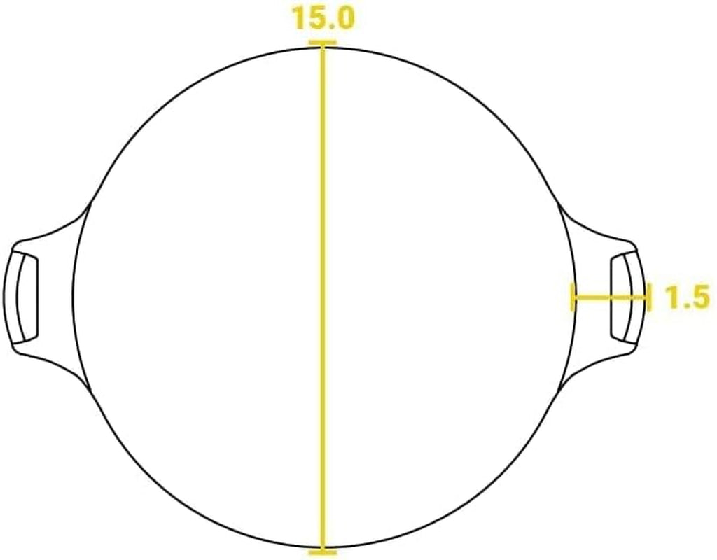 Cast Iron Pizza Pan, 15 Inch