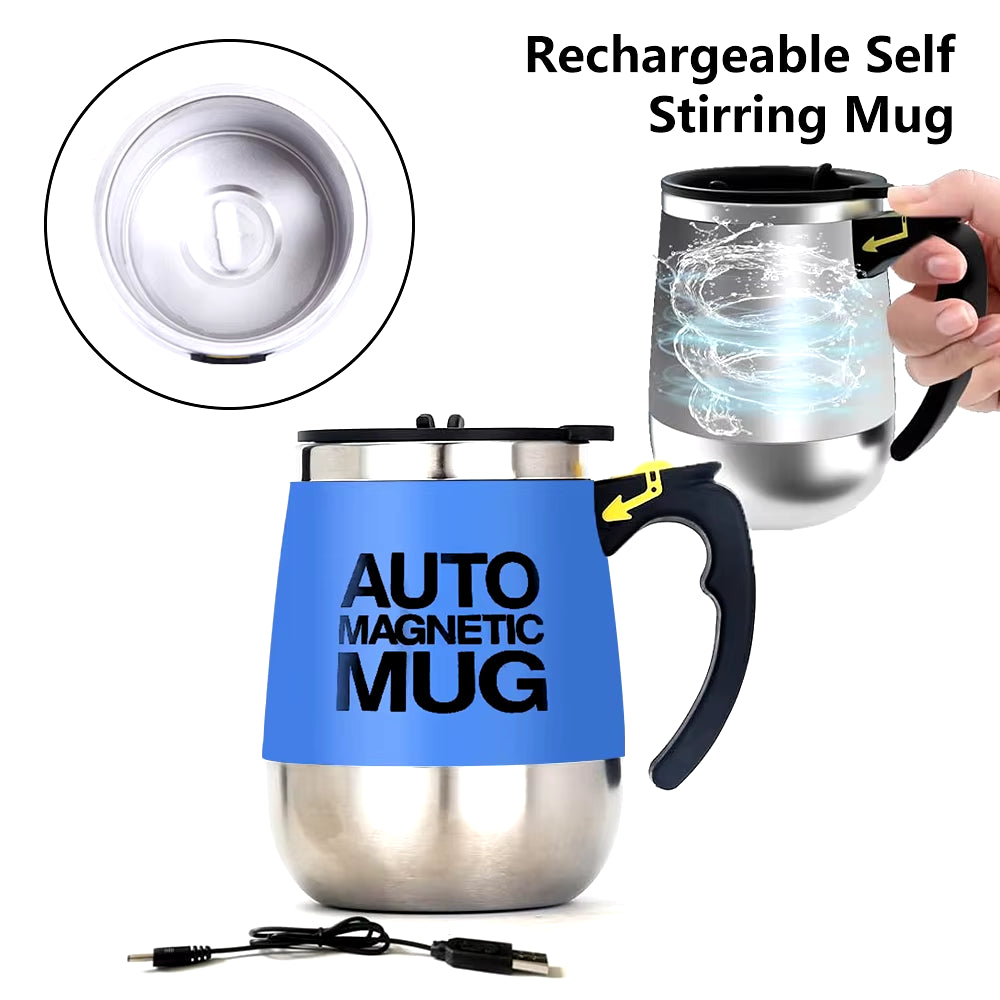 Automatic Stirring Cup Magnetic Cup 304 Stainless Steel Intelligent Coffee Milk Stirrer Court Office Stirring Cup Insulation Cup
