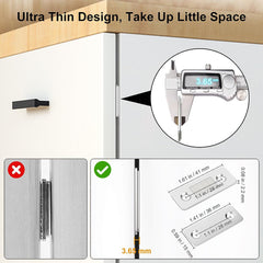 Cabinet Magnetic Catch 4 Pack Ultra Thin Cabinet Door Magnetic Catch for Drawer Magnets Adhesive Cabinet Latch Magnetic Closures for Kitchen Closet Door Closing Magnetic Door Catch Closer