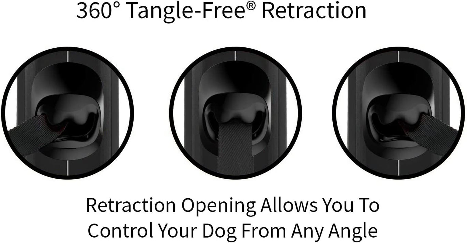Glam 360° Tangle-Free Retractable Dog Leash with Anti-Slip Handle