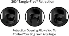 Glam 360° Tangle-Free Retractable Dog Leash with Anti-Slip Handle