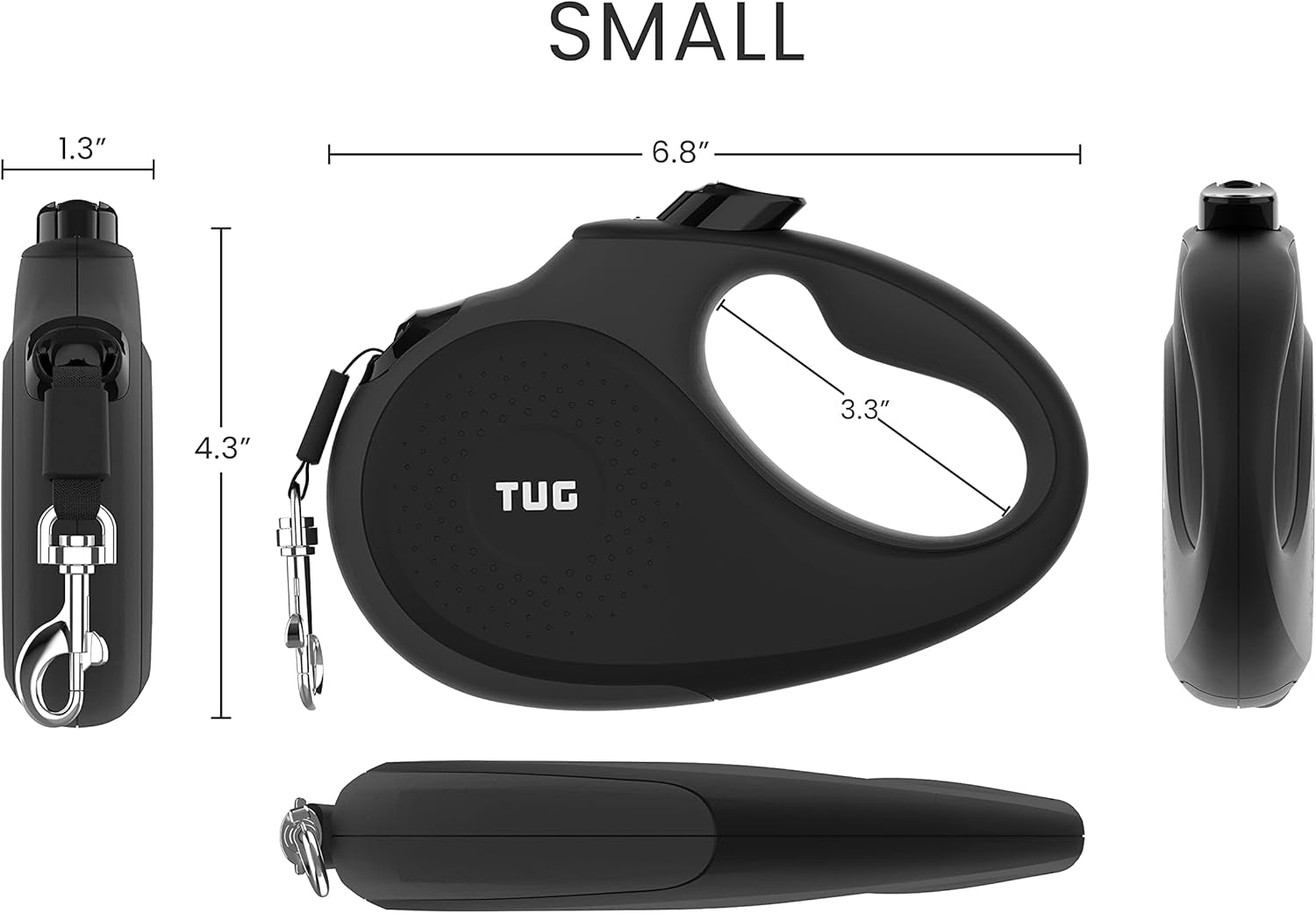 Glam 360° Tangle-Free Retractable Dog Leash with Anti-Slip Handle