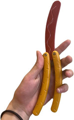 Glam 2 Pcs Hotdog Butterfly Fidget Knife Toy