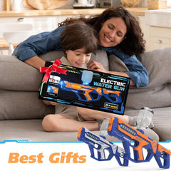 Water Guns for Kids 2 in 1 Design Water Gun for Kids Ages 4-8, Electric Water Gun with 600 Ammos, Water Pistol with Moving Light,Boys Outdoor Swimming Pool Toys