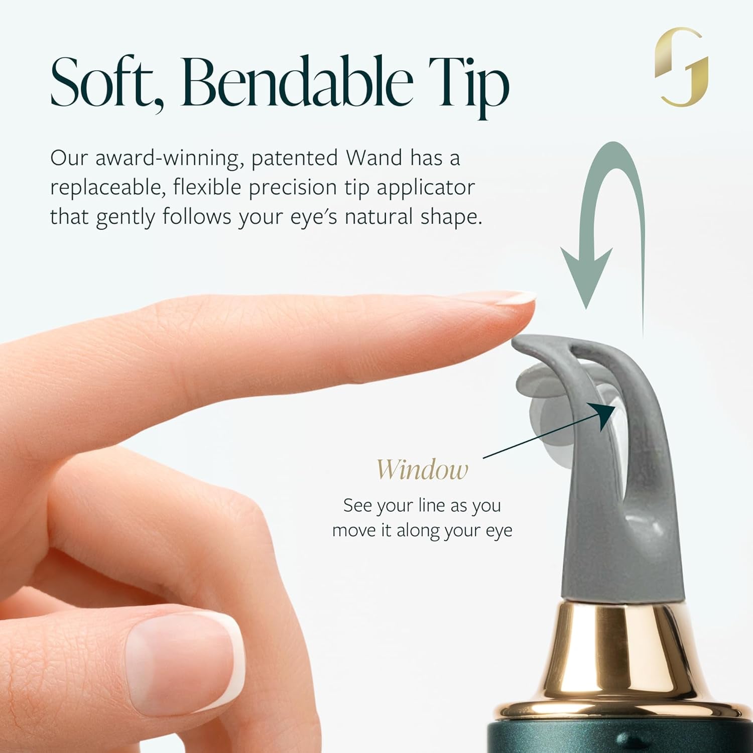 GUIDE Wand, Easy Tightlining & Winged Eyeliner, Multi-Use Universal Design Cosmetic Tool for Eye & Lip Liner, Ideal for Make-Up Novices, Limited Vision or Hand Dexterity