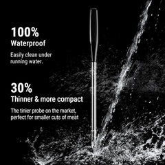 Tempspike 600 Ft Wireless Meat Thermometer with Ultra-Thinner Probe, Meat Thermometer Digital Wireless with LCD Booster, Bluetooth Meat Thermometer for BBQ Grill Smoker Rotisserie Sous Vide