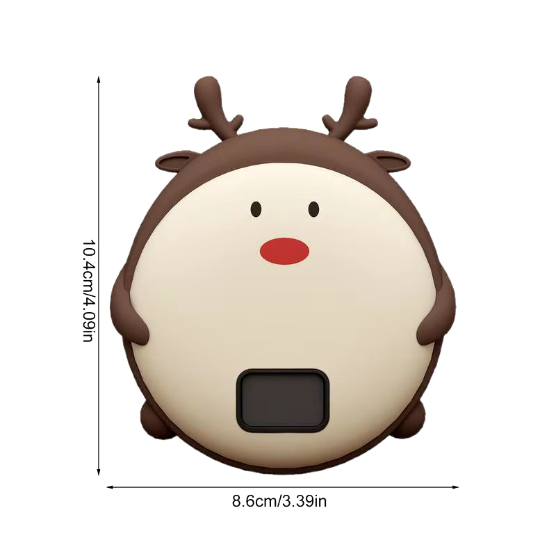 USB Hand Warmer Double-Sided Heating Cute Deer Camping Hand Warmers Hand Heater 2 Temp Settings 10000Mah Power Bank for Hiking