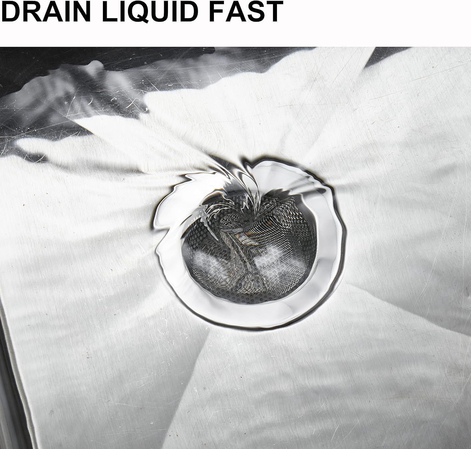 Kitchen Sink Strainer Stainless Steel, Kitchen Sink Drain Strainer, Sink Strainers for Kitchen Sinks with Large Wide Rim 4.5" Diameter (2 Pack)